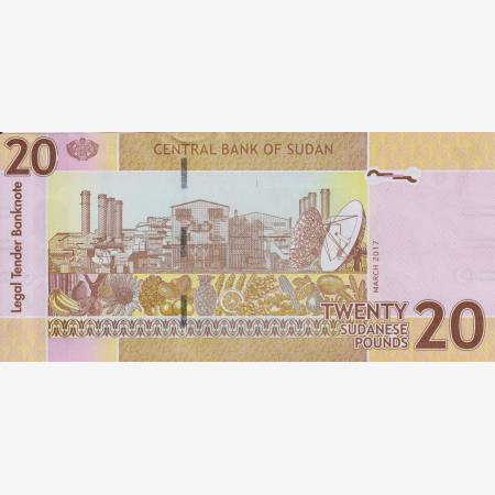 Szudán 20 pounds 2017.