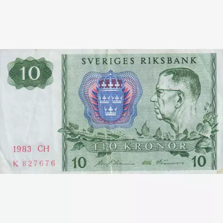 Svédország 10 kronor 1983.