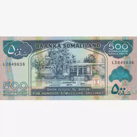 Szomáliföld 500 shillings 2011.