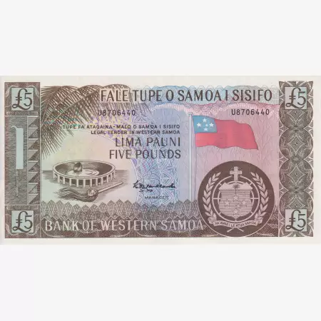 Nyugat-Szamoa 5 pounds 2020.