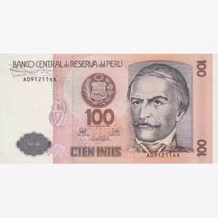 Peru 100 intis 1987.