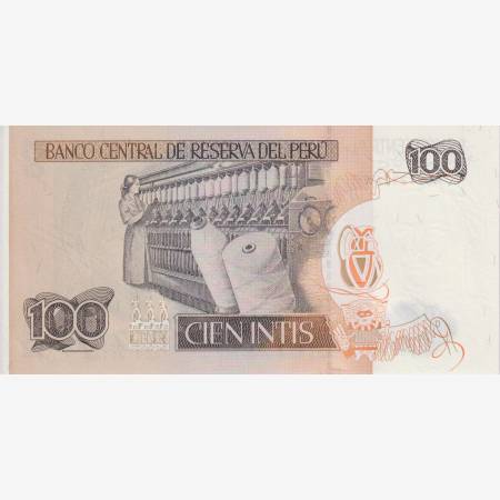 Peru 100 intis 1987.