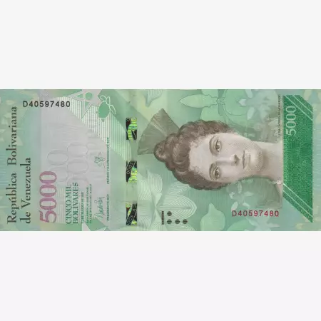 Venezuela 5000 bolivares 2017.