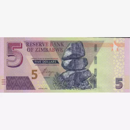 Zimbabwe 5 dollár 2019.