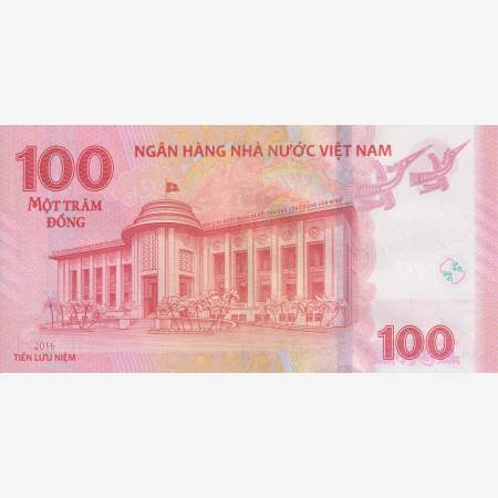 Vietnam 100 dong 2016.  65 éves jubileum