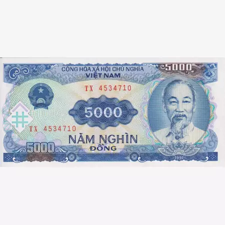 Vietnam 5000 dong 1991.