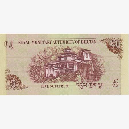 Bhutan  5 ngultrum  2011.  P 28