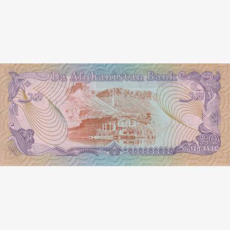 Afghanisztán 20 afganis 1979.  P 56