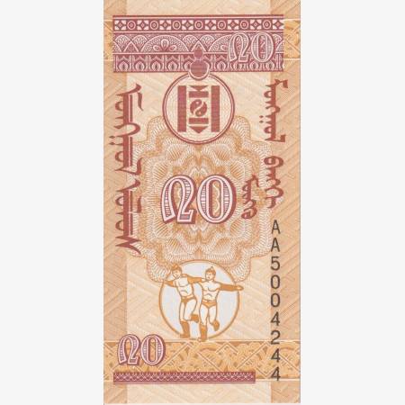 Mongólia 20 mongo 1993.  P 50