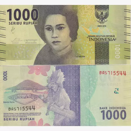 Indonézia 1000 rupiah 2016.  P 154