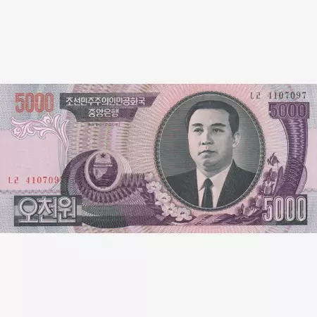 Észak-Korea 5000 won 2006.  P 46