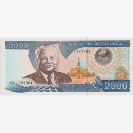 Laosz 2000 kip 2003.  P 33b