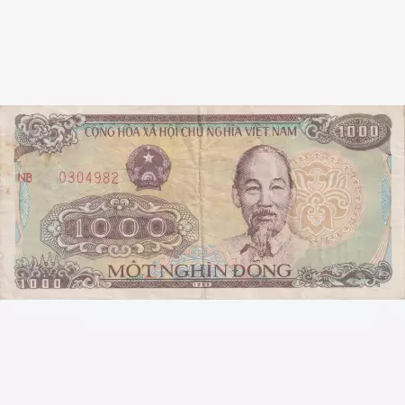 Vietnam 1000 dong 1987.  P 102