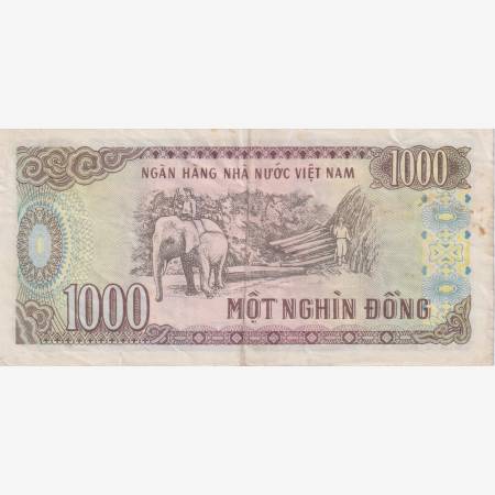 Vietnam 1000 dong 1987.  P 102