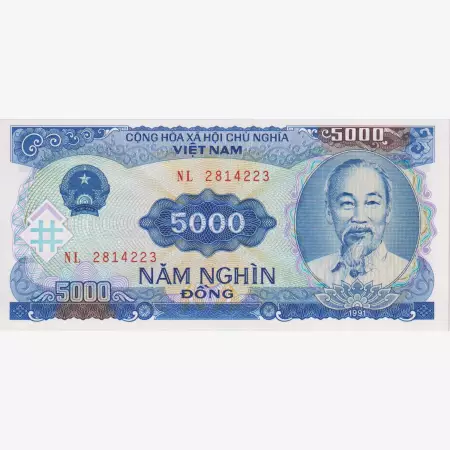Vietnam 5000 dong 1991.  P 108