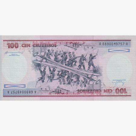 Brazilia 100 cruzeiros 1981-1984. P 128