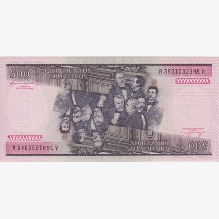 Brazilia 500 cruzeiros 1981-1985. P 200