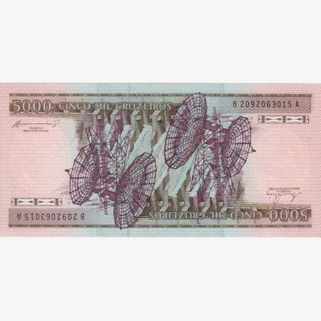 Brazilia 5000 cruzeiros 1981-1985. P 202
