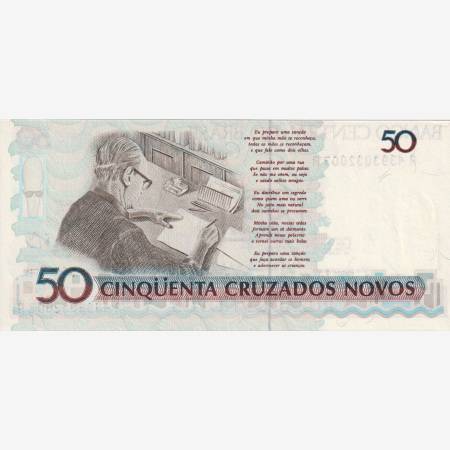 Brazilia 50/50 cruzeiros/cruzados 1990. P 223