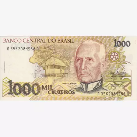 Brazilia 1000 cruzeiros 1990-91. P 231b