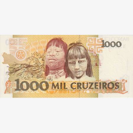 Brazilia 1000 cruzeiros 1990-91. P 231b