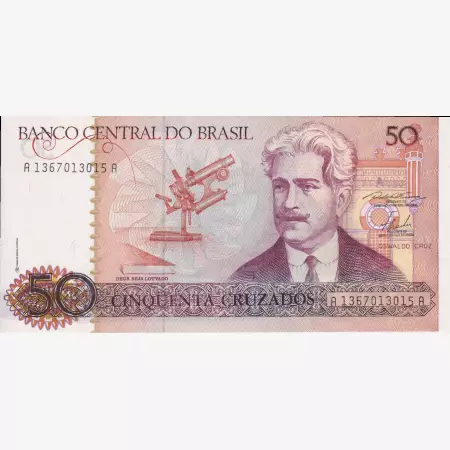 Brazilia 50 cruzados 1986-1988 P 210
