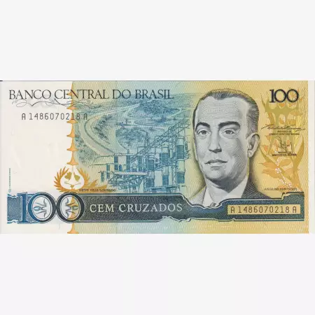 Brazilia 100 cruzados 1986-1988. P 211b