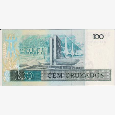 Brazilia 100 cruzados 1986-1988. P 211b