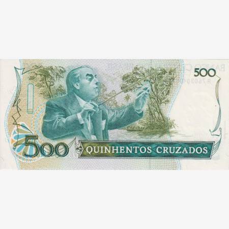 Brazilia 500 cruzados 1986. P 212d