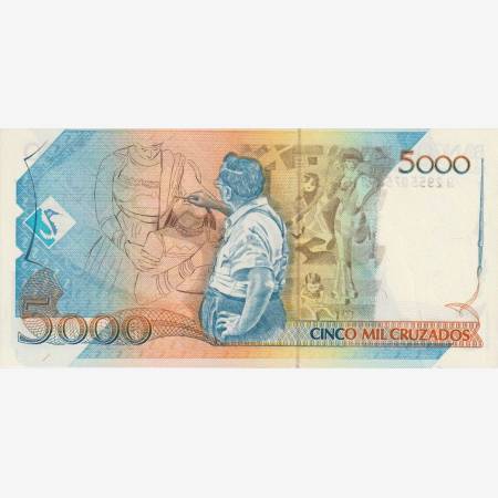 Brazilia 5/5000 cruzados 1989. P 217a