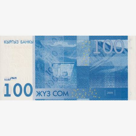 Kirgizisztán 100 som 2009.  P 26