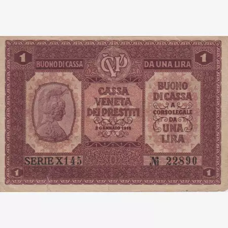 Olaszország 1 lira 1918.  M4