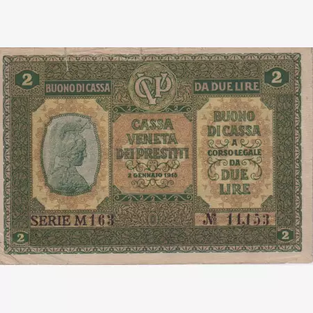 Olaszország 2 lira 1918.  M5