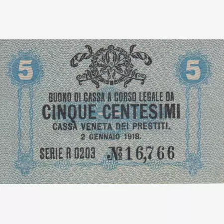 Olaszország 5 centisimi 1918.  M 1