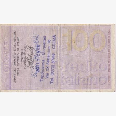 Olaszország 100 lira csekk 1977.