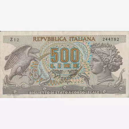 Olaszország 500 lira 1966.  P 93a