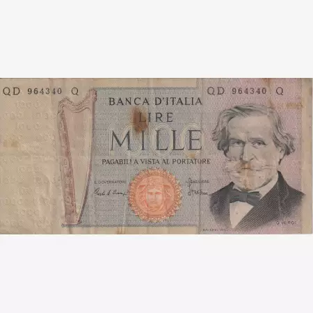 Olaszország 1000 lira 1969.   P 101a