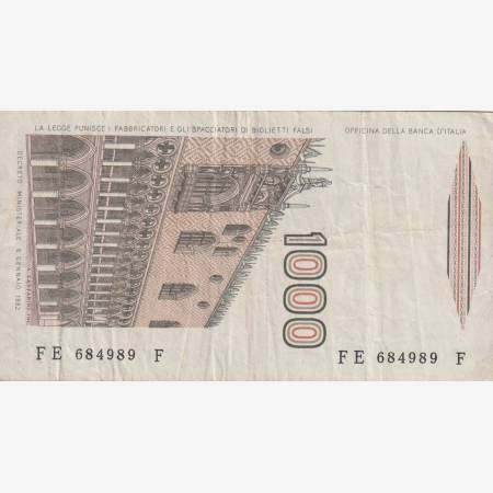 Olaszország 1000 lira 1982.   P 109