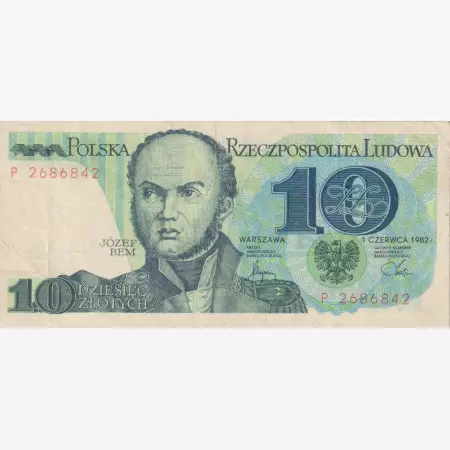 Lengyelország 10 zlotych 1982.   P 148