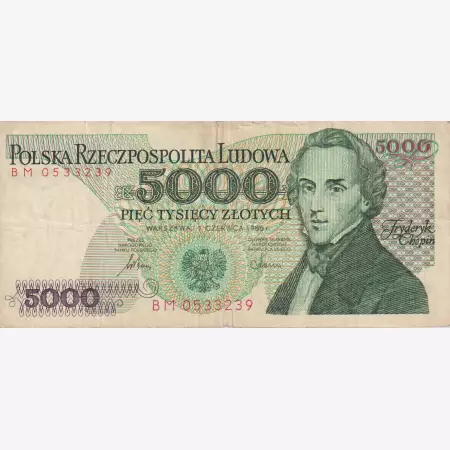 Lengyelország 5000 zlotych 1986.   P 150b
