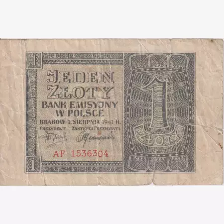Lengyelország 1 zlotych 1941.   P 99