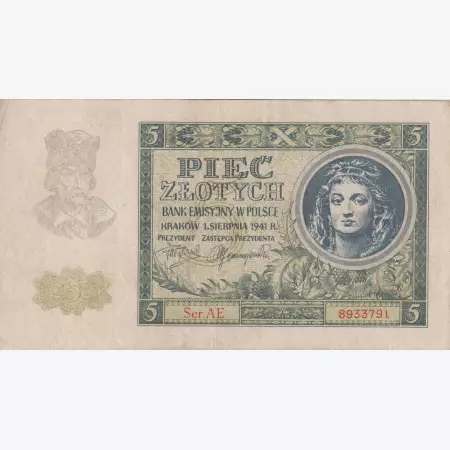 Lengyelország 5 zlotych 1941.   P 101a