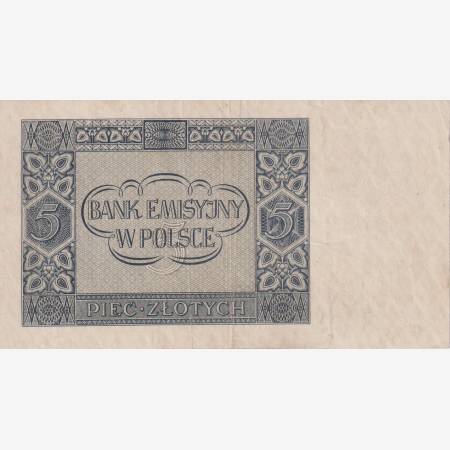 Lengyelország 5 zlotych 1941.   P 101a