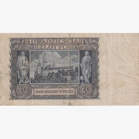 Lengyelország 20 zlotych 1940.   P 95