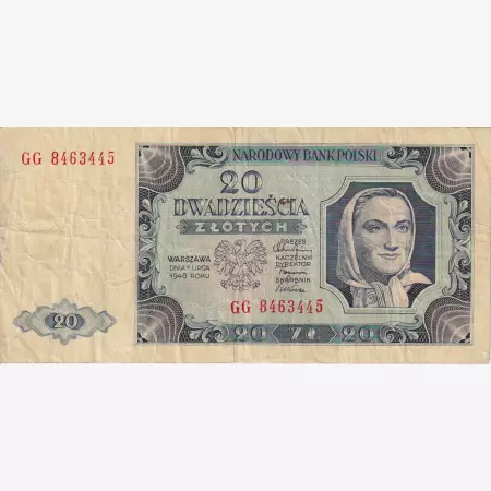 Lengyelország 20 zlotych 1948.   P 137