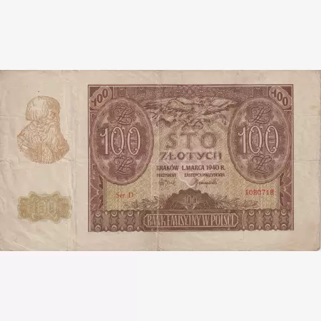 Lengyelország 100 zlotych 1940.   P 97