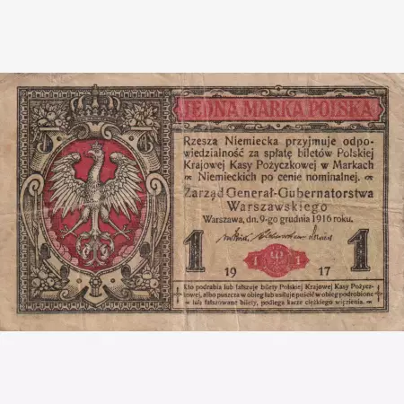 Lengyelország 1 márka 1917.   P 2