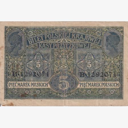 Lengyelország 5 márka 1917.   P 4