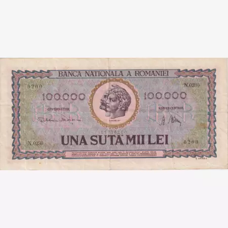 Románia 100.000 lei 1947.   P 59
