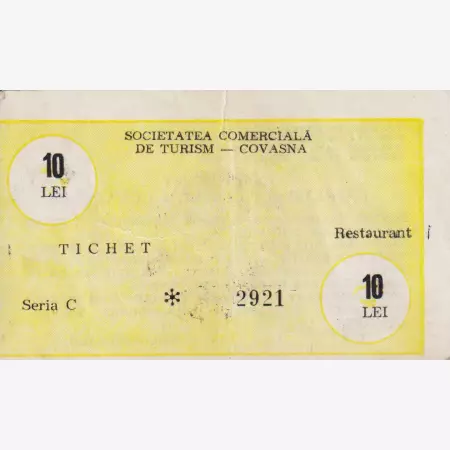 Románia 10 lei tichet Covasna